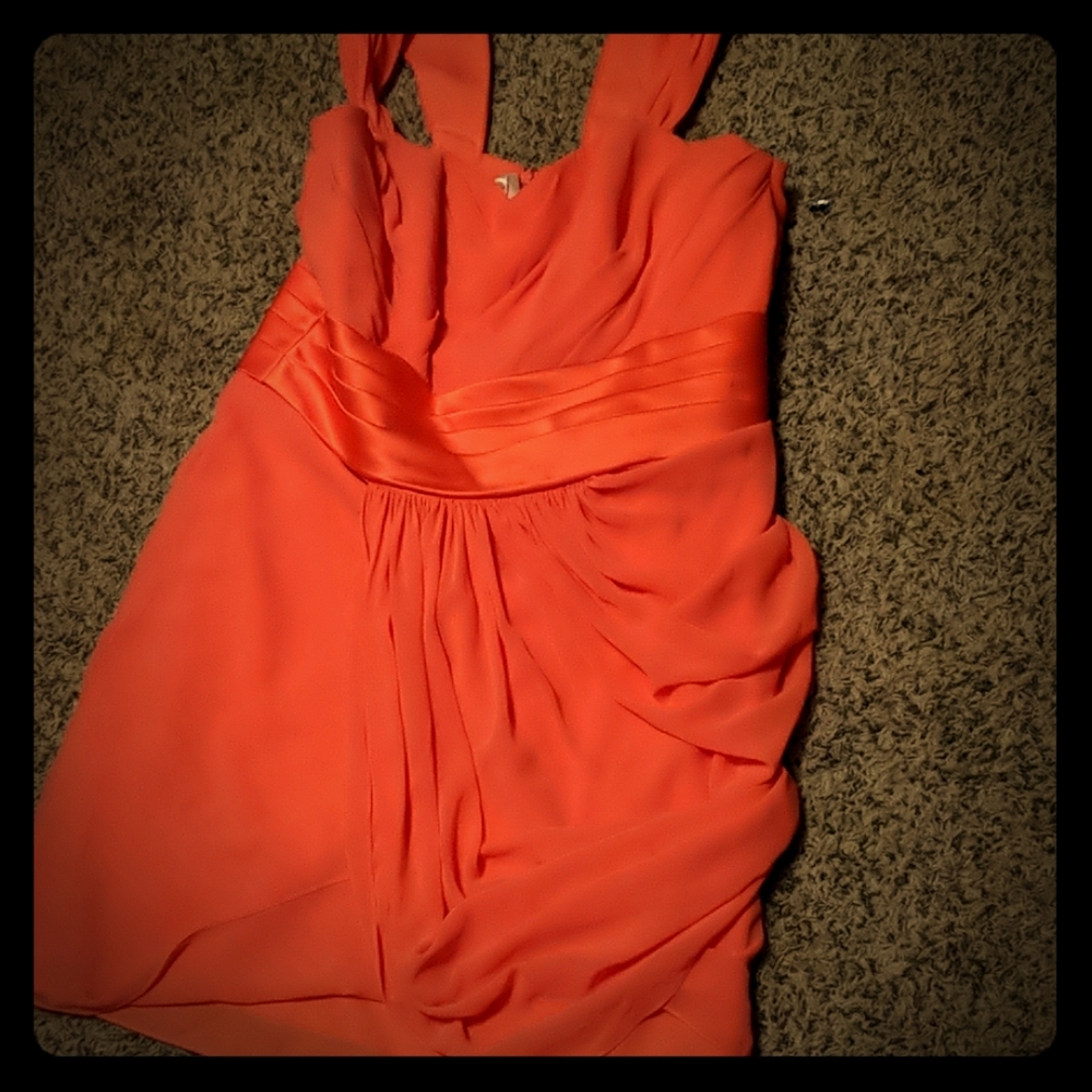 Peach bridesmaid dress